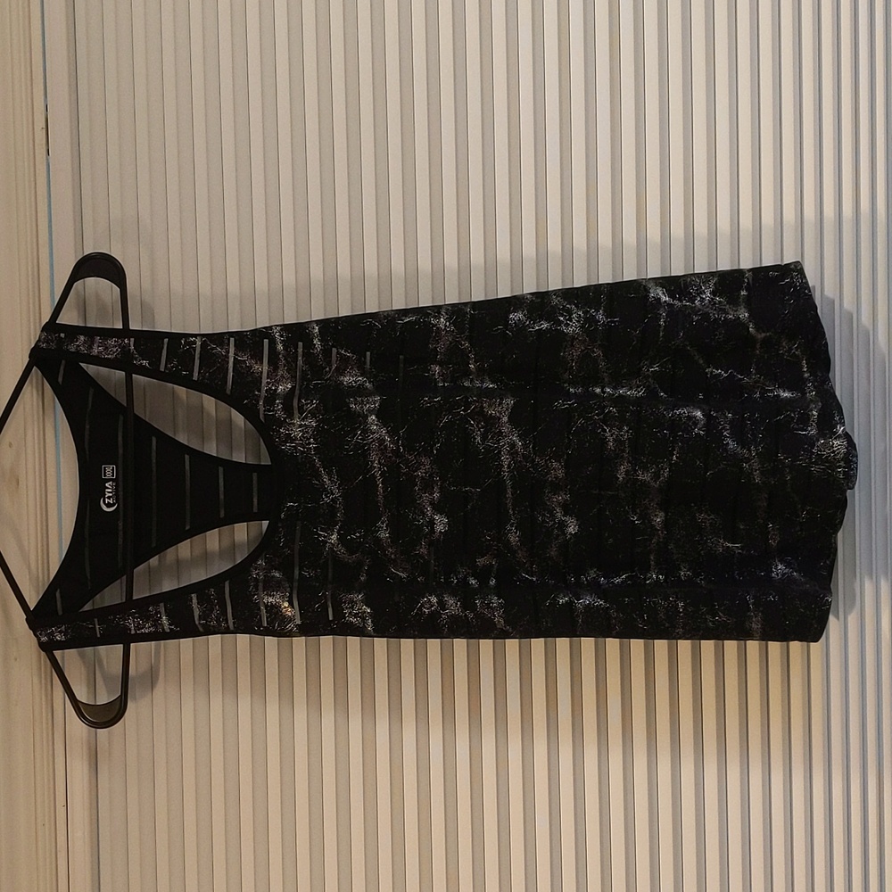 Zyia Active Reflective Havana Tank Top Black Size XXXL